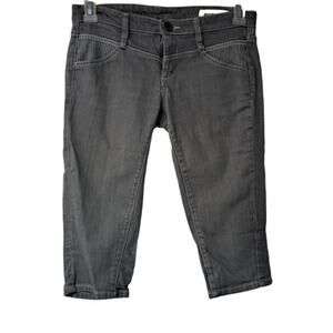 BCBGirls Women's Low-rise Bermuda Utility Denim Jeans Shorts Gray Size 28‎